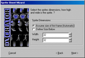Select automatic dimensions