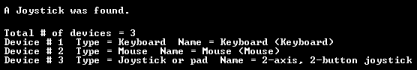 Joystick detection